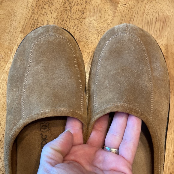 Tempur-Pedic Suede Leather Slippers ~ size S Small ~ Made in Italy - Picture 2 of 13